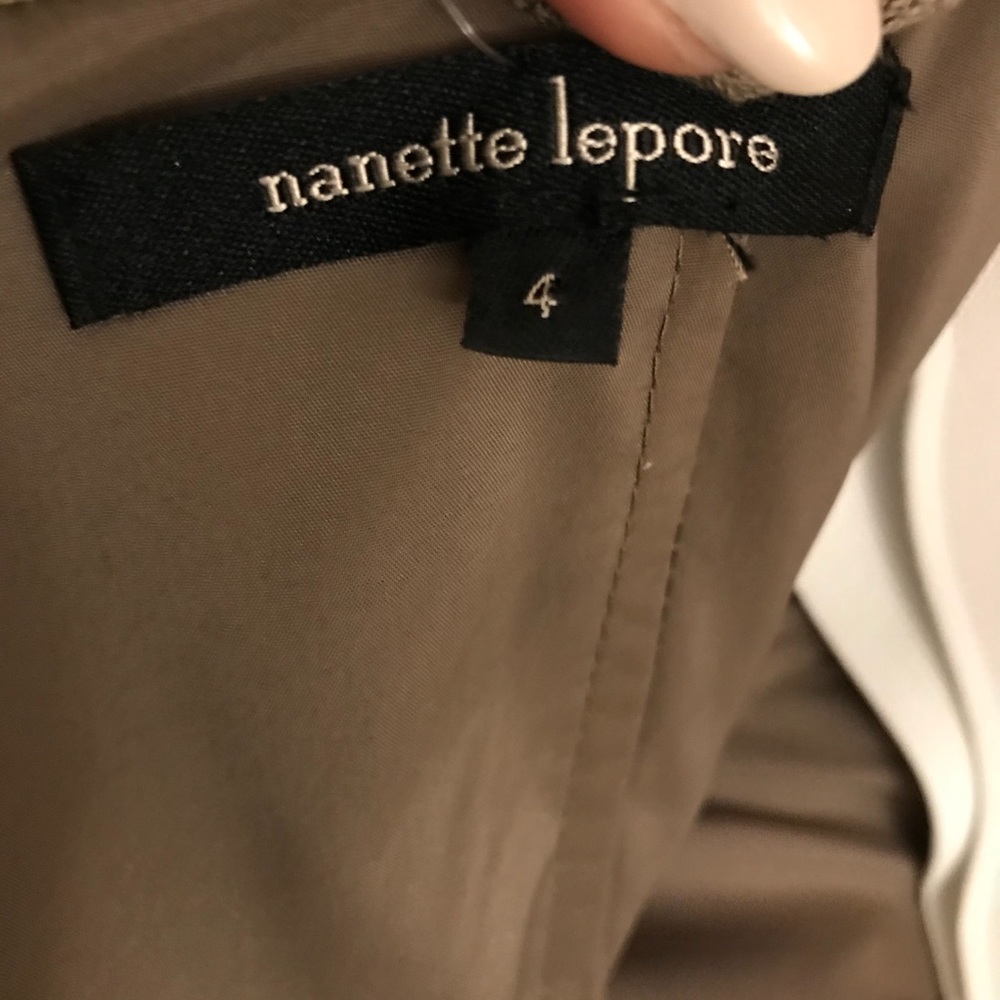 NWT Nanette Lepore Khaki Bustier Dress - Picture 9 of 10